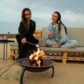 Dubai Fort Lisaili Desert Bliss: Camel Ride, BBQ & Transfer