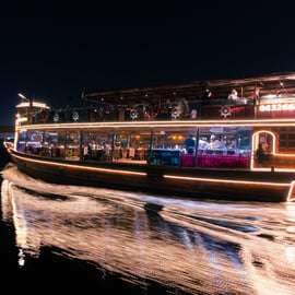 Dubai: Luxury Canal Dinner Cruise with Optional Transfers