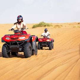 Dubaj: Safari na quadach, wielbłądy i obóz z kolacją BBQ