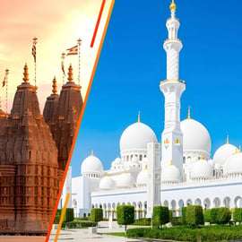 From Dubai: BAPS Hindu Temple And Sheikh Zayed Mosque Tour