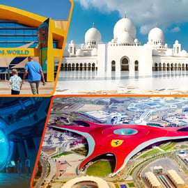 Dubaj: Meczet Szejka Zayeda i wstęp do Ferrari World z transferem