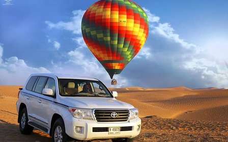 Dubaj: lot balonem z transportem i przekąskami