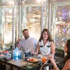 Burj Khalifa 124 i lunch lub kolacja na dachu, The Burj Club