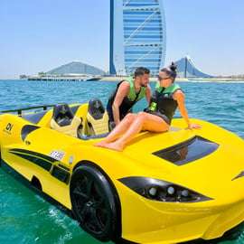 DUBAJ: TOP JETCAR S VÝHLEDEM NA BURJ AL ARAB S FOTOGRAFIEMI A VIDEI