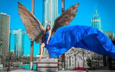 Dubaj: Burj Khalifa: sesja wideo w latającej sukience