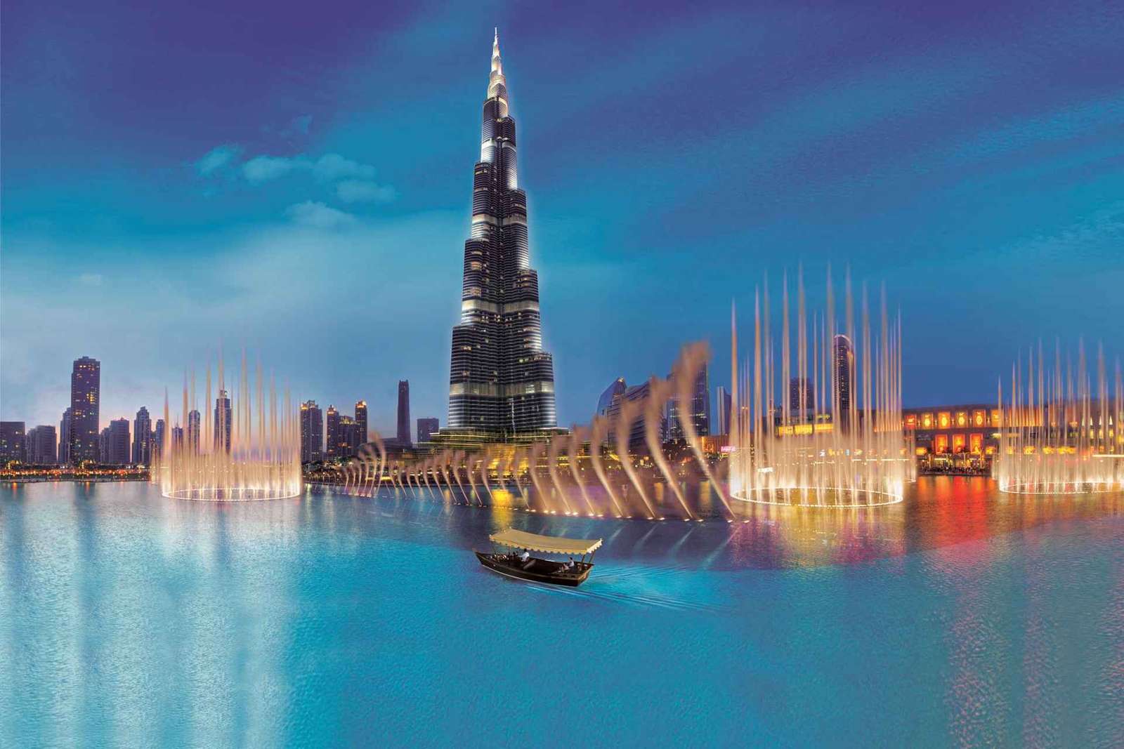 Dubaj: Pokaz fontanny Burdż Chalifa i przejażdżka po jeziorze Burdż