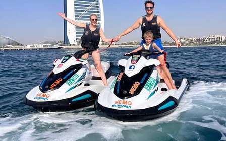 Dubaj: Jízda na jet ski k Burj Al Arab s fotkami, videi a zmrzlinou