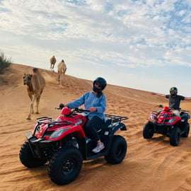 Dubaj: Przygodowe safari na quadach, przejażdżka na wielbłądzie i przekąski