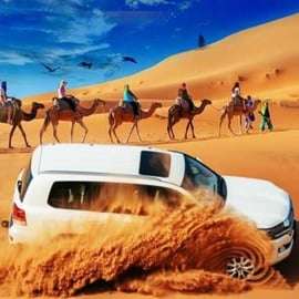 Dubaj: Pustynne safari VIP, quady, jazda na wielbłądzie, grill i show