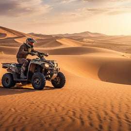 Dubai: VIP Desert Safari with Quad Bike, Camel Ride & Dinner