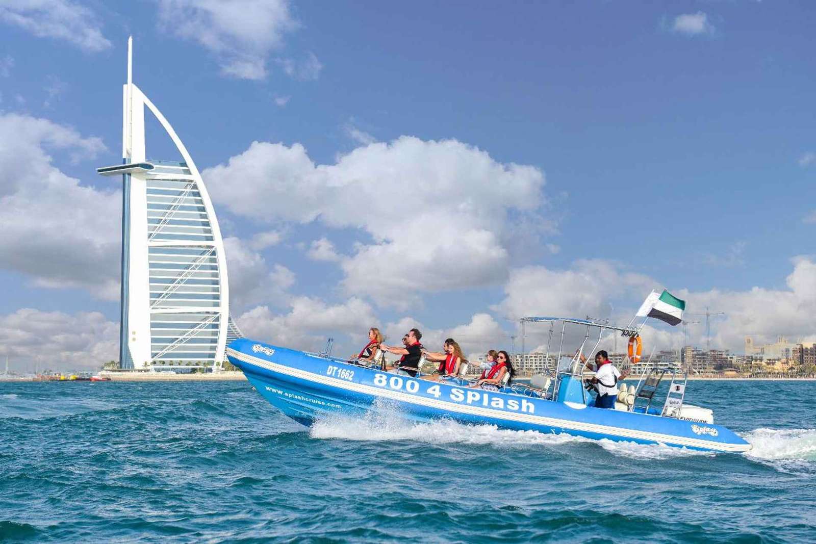 Dubaj 1,5-godzinna wycieczka łodzią motorową Marina, Atlantis, Burj Al Arab