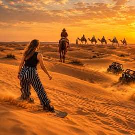Desert Tour by ATV/Buggy Self-drive, VIP Dinner, Camel Ride