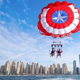Dubaj: Parasailing z widokiem na Palm View i JBR View