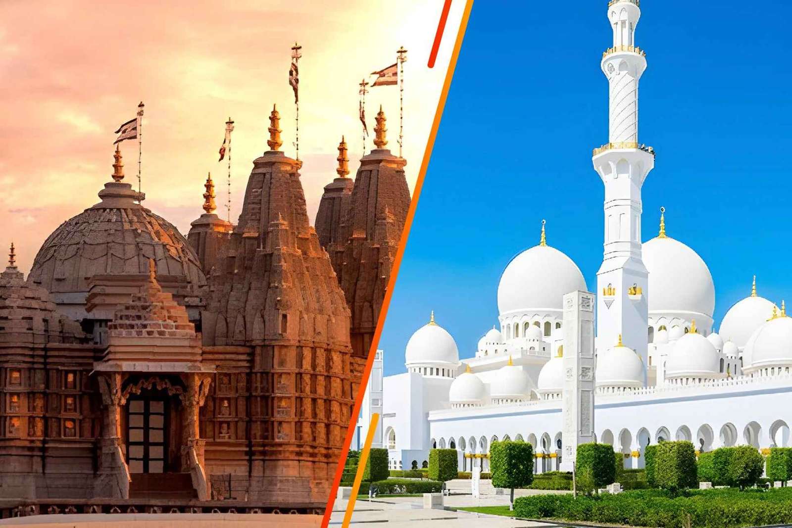 From Dubai: BAPS Hindu Temple And Sheikh Zayed Mosque Tour