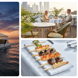 Najlepszy rejs z kolacją w Dubaju: menu szefa kuchni z gwiazdką Michelin i show na żywo