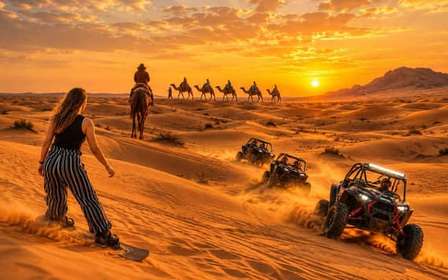 Desert Tour by ATV/Buggy Self-drive, VIP Dinner, Camel Ride
